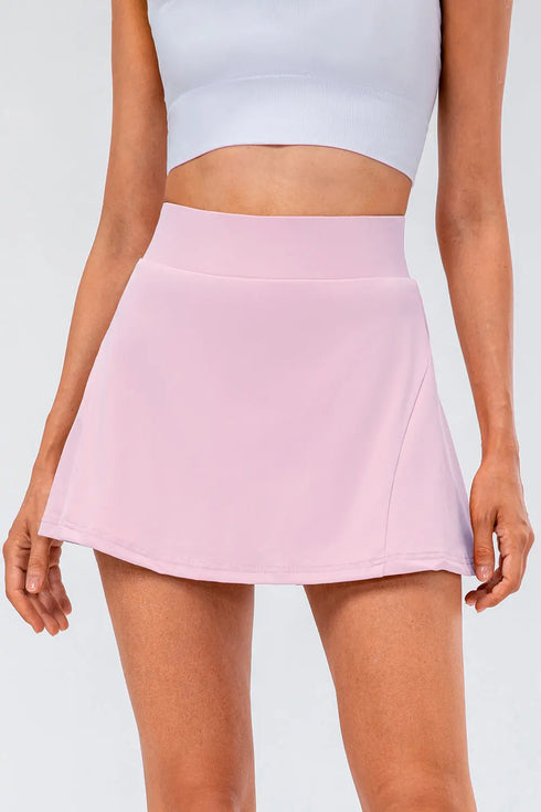 'Maryam' High Waist Pleated Active Skirt - Celes Fashion